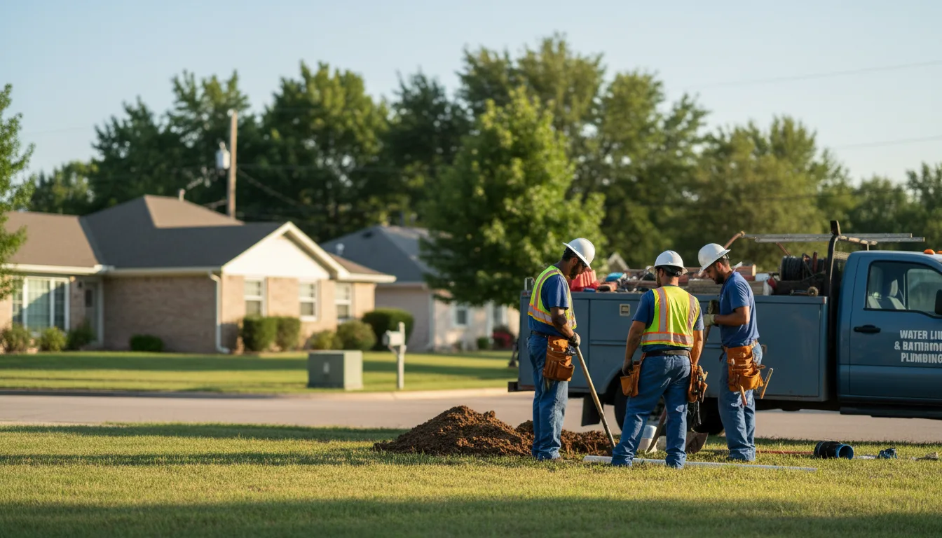 Residential water line and bathroom plumbing service in Winona, MS